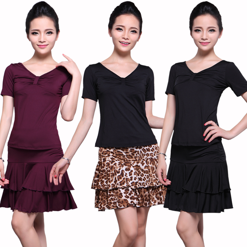 2019 square dance clothing suit Short skirt summer Short sleeved Dance costume adult Latin Practice Dress showin the Sports/Yoga/Fitness/Fans supplies , Dance/Aerobics/Gymnastics , Square Dance , Square Dance Set category - from Buy2taobao.com to provide professional Taobao agent buy service