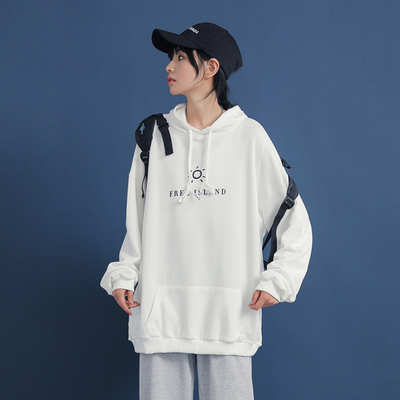 春秋薄款pureピュア卫衣女2020新款宽松超火cec外套慵懒帽衫ins潮