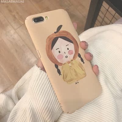 创意网红oppoa59/a57手机壳潮女款vivoy67/y66磨砂全包保护套ins