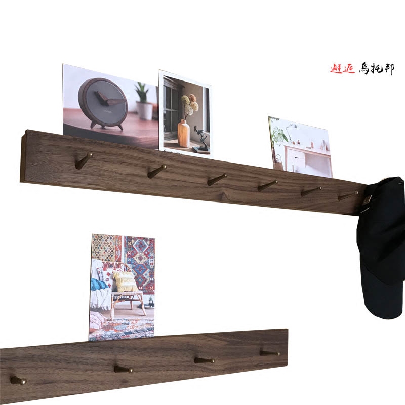 Northern Europe Black Walnut brass Wall Hooks solid wood Coat rack Coat hook bedroom a living room Study Wall hangingin the Storage consolidation , Family finishing equipment , Hook/Sticky hooks category - from Buy2taobao.com to provide professional Taobao agent buy service