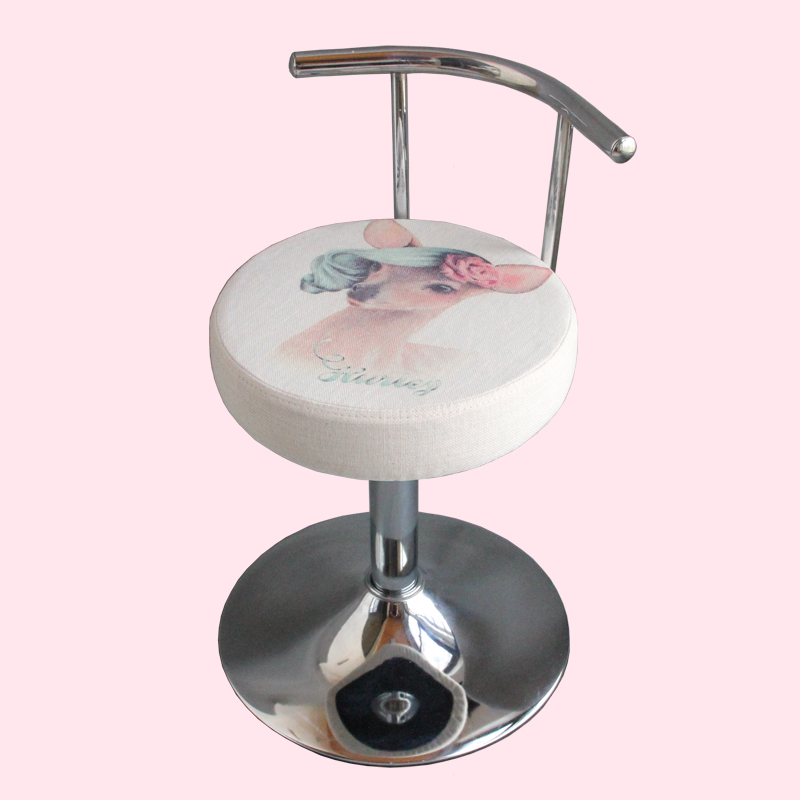 Northern Europe Makeup chair Reception Chairs Sub-grain Embroidered stool backrest Nail stool girl bedroom Round stool cosmetology Dressing chairin the Residential furniture , Class Seats , Stools , Dressing stool category - from Buy2taobao.com to provide professional Taobao agent buy service
