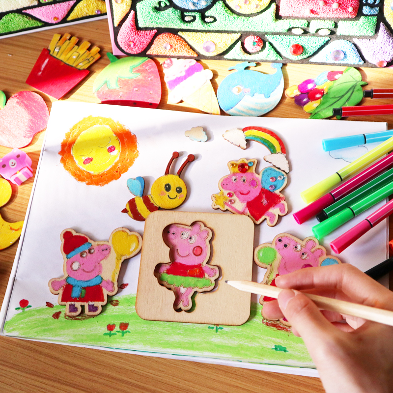 画画套装儿童DIY手工制作绘画模板小学生画画工具礼物宝宝涂鸦|msdalam kategori Toy/bayi/teka-teki/blok bangunan/model, pembelajaran/eksperimen/lukisan alat tulis, alat tulis Hadiah/lukisan Set - dari Buy2taobao.com untuk memberikan perkhidmatan ejen Taobao profesional membeli