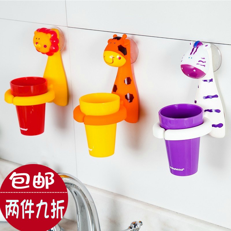 可爱卡通儿童宝宝牙刷牙杯套装洗漱口杯子创意壁挂吸盘式防摔牙缸|ruв категории семья/личные чистящие средства, ванная приборов/принадлежности для ванной, держатель щетки/зуб сиденья - от Buy2taobao.com для оказания профессиональной услуги покупки агента Taobao