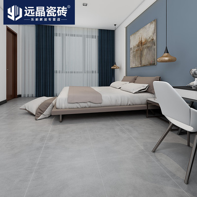 广东600*600灰色系木纹水泥砖哑光瓷砖客厅卧室水泥木纹地砖