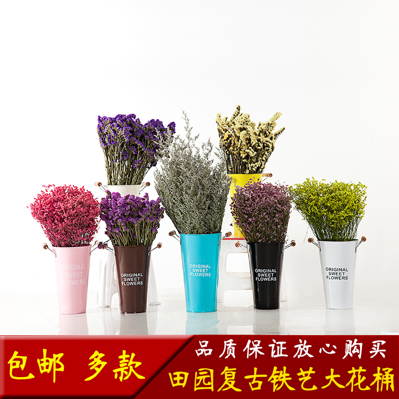 干鲜花铁皮桶抱抱桶铁艺鲜花店装饰花桶插花花器田园家居饰品包邮|ruв категории Домашний быт, ваза/цветок/искусственные цветы/моделирование украшения, цветок/ваза, цветы ведро - от Buy2taobao.com для оказания профессиональной услуги покупки агента Taobao