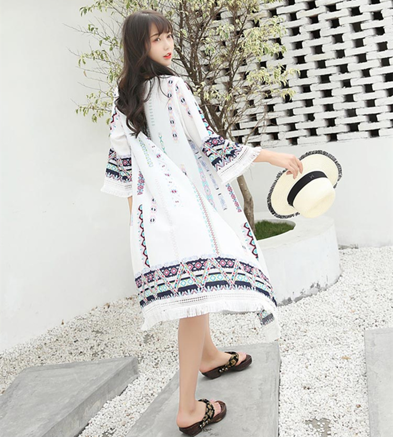 Sandy beach Sunscreen Cardigan Seaside on vacation sexy Swimsuit Outside the ride Mid length version coat Shawl Bikini Smockin the Sports/Yoga/Fitness/Fans supplies , Swim , Swimming equipment , Beach jacket category - from Buy2taobao.com to provide professional Taobao agent buy service