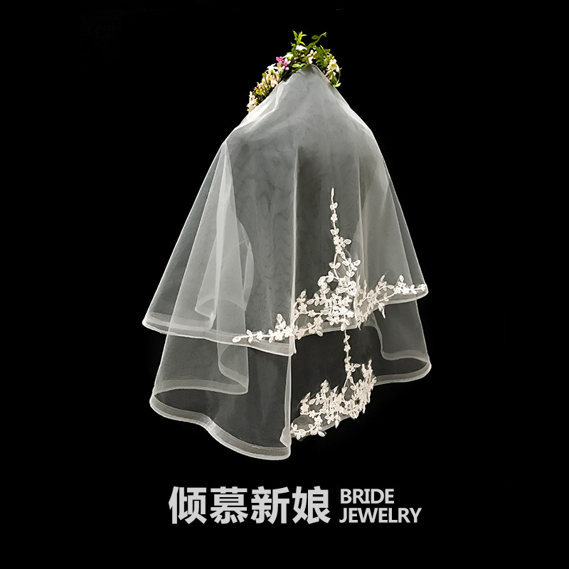 2019 new pattern bride marry Headdress Korean romantic Lace have cash less than that is registered in the accounts double-deck Combs white Headdress Headdressin the Accessories/Leather belt/Hat/Muffler , Wedding dress accessories , Veil category - from Buy2taobao.com to provide professional Taobao agent buy service