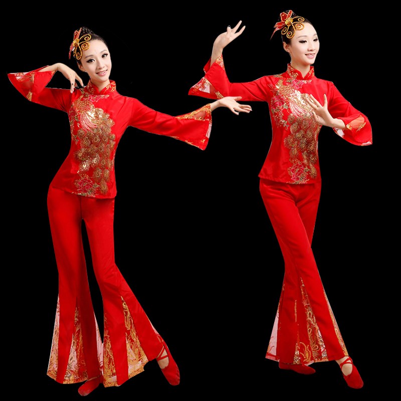 2019 new pattern Younger service costume suit Middle and old age square dance clothing adult Fan Dance Costumein the Women's clothing/Boutique , Costume/National costume/Stage costumes , National costume/Costumes category - from Buy2taobao.com to provide professional Taobao agent buy service