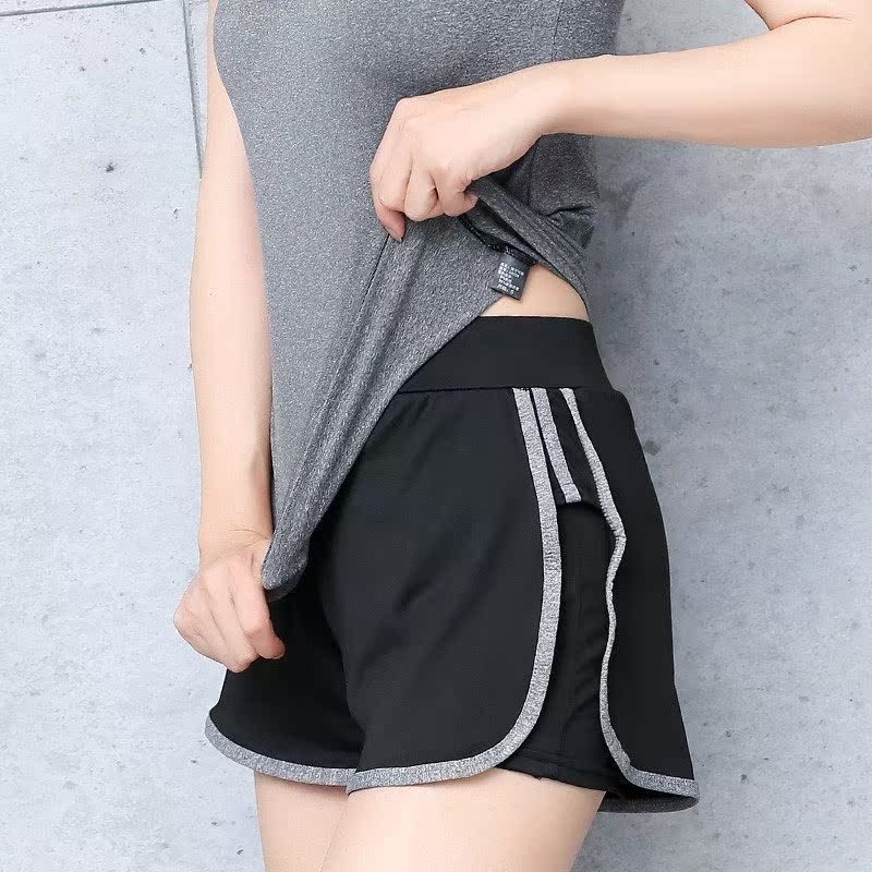 夏季防走光假两件大码宽松健身瑜伽裤跑步速干高腰运动短裤女在类目 女装/女士精品, 裤子, 休闲裤中 - 来自Buy2taobao.com提供专业的淘宝代购服务