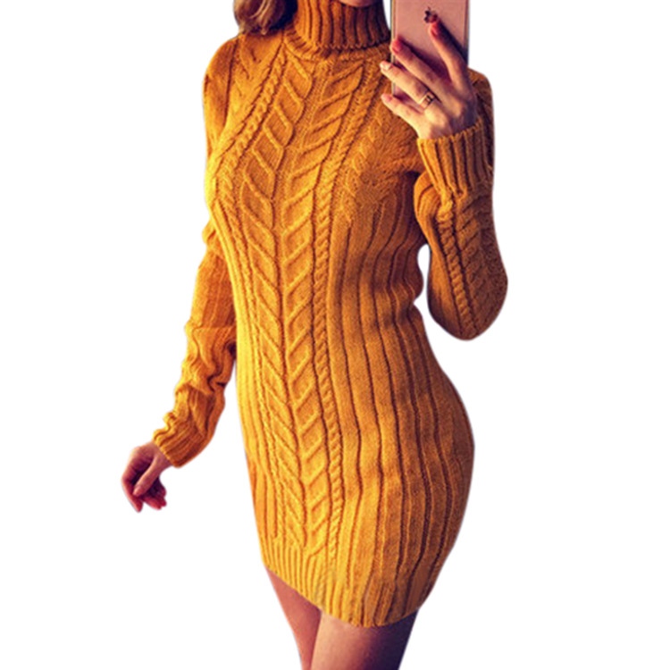 Sweater Dresses Winter TurtleNeck knitted Dress Lady Sweater在类目 女装/女士精品, 毛衣中 - 来自Buy2taobao.com提供专业的淘宝代购服务