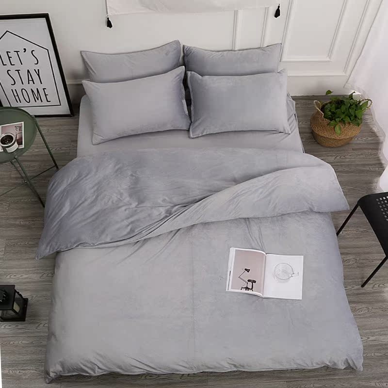 Two-sided thickening Double Autumn and winter keep warm singleton Coral Quilt cover 200x230 Flannel Quilt cover crystal 7x7in the Bedclothes , Quilt category - from Buy2taobao.com to provide professional Taobao agent buy service