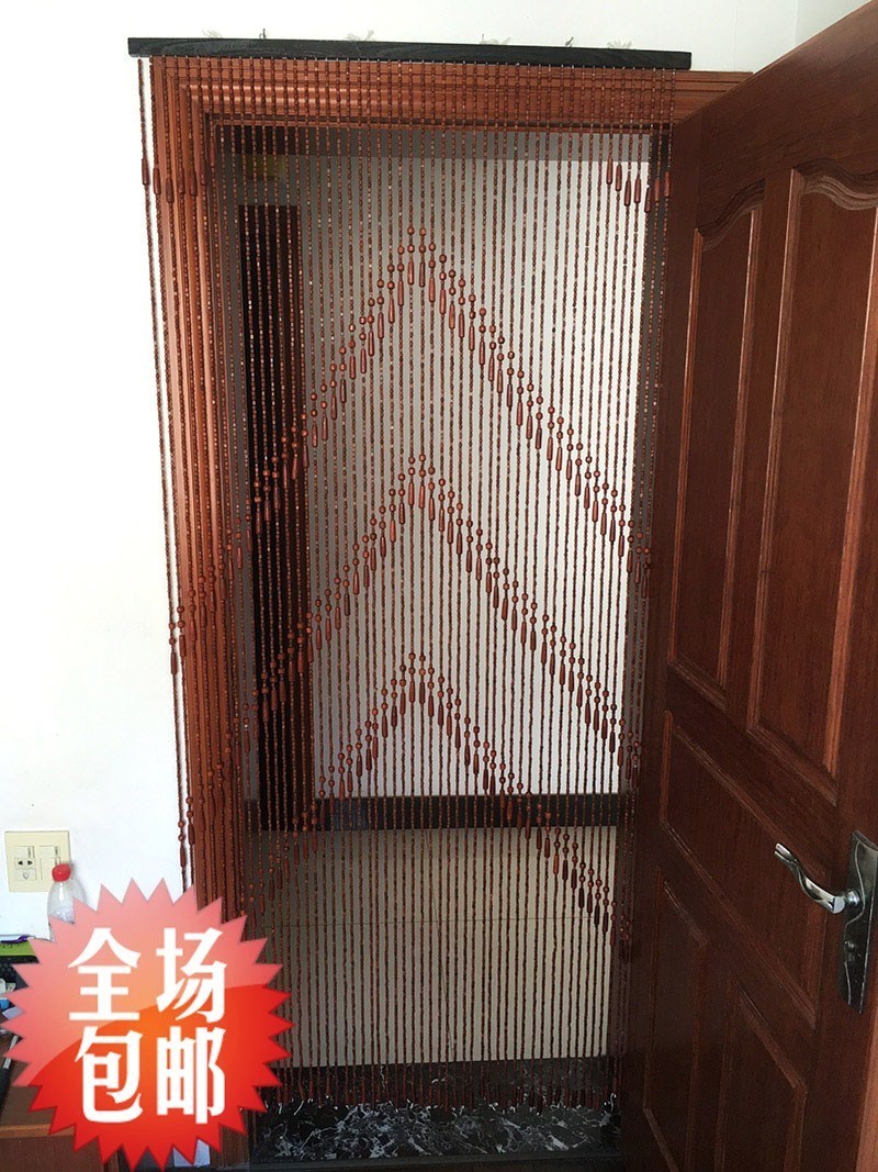 珠帘木珠门帘实木隔断帘风水桃木帘转运成品半帘饭店客厅卧室在类目 居家布艺, 窗帘门帘及配件, 珠帘/挂帘中 - 来自Buy2taobao.com提供专业的淘宝代购服务