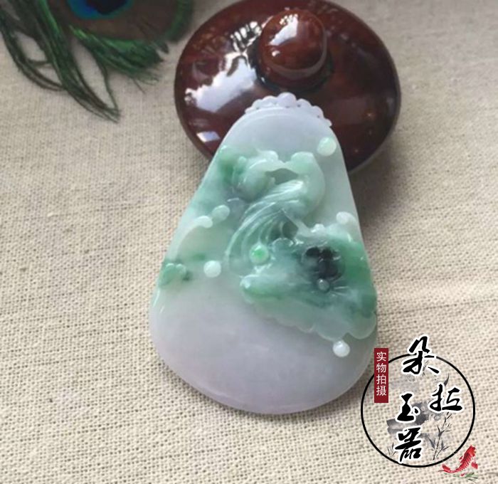 纯天然翡翠比翼双飞吊坠 a货翡翠项坠支持复检结婚礼物正品 保真|ruв категории ювелирные изделия/алмаз/жадеит/золото, Джейд (новый), монисто - от Buy2taobao.com для оказания профессиональной услуги покупки агента Taobao