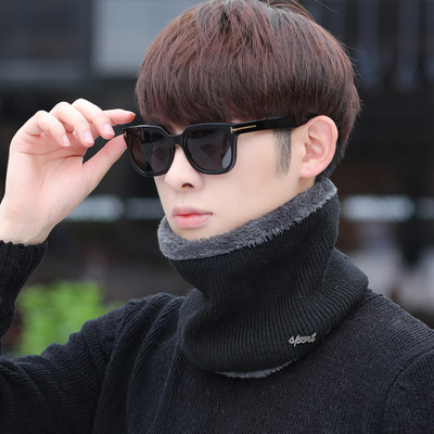 男士户外加绒加厚骑行保暖护耳护脖围脖韩版学生骑车脖套男冬围巾