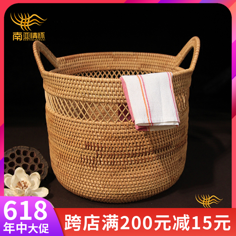 藤编收纳篮脏衣篮越南秋藤编手提镂空果篮装饰篮花篮纯手工编织篮|msdalam kategori penyatuan simpanan, Rumah Storage Appliances, keranjang penyimpanan, bakul dobi - dari Buy2taobao.com untuk memberikan perkhidmatan ejen Taobao profesional membeli