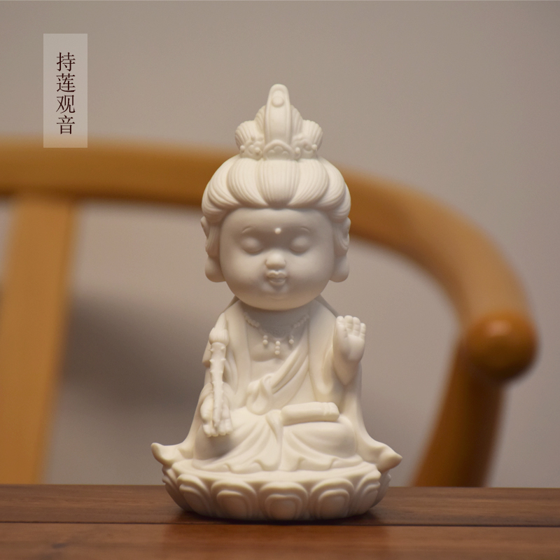 创意可爱陶瓷汽车摆件佛像时尚车载观音菩萨高档车载车内客厅装饰|ruв категории Домашний быт, украшения - от Buy2taobao.com для оказания профессиональной услуги покупки агента Taobao