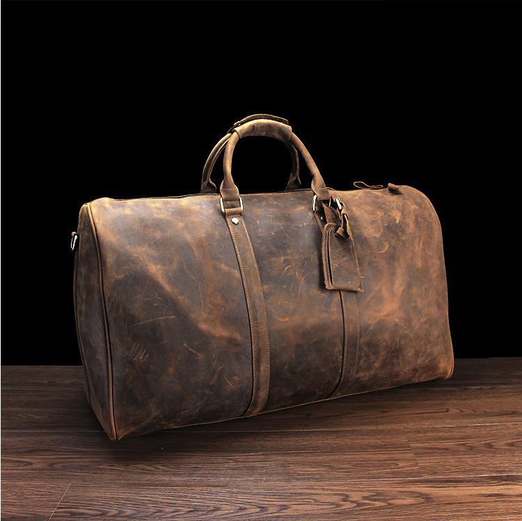 Retro Top layer leather man portable One shoulder Travelling bag genuine leather Luggage bag Large capacity CRAZY HORSE Men's bagin the Leather/Lady bags/Men's bag, Bag category - from Buy2taobao.com to provide professional Taobao agent buy service