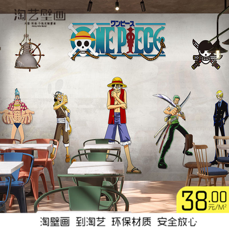 Hand drawn Cartoon comic couture Industry wallpaper Tea shop background hotel bedroom One Piece theme wallpaperin the Decoration main material , Wallpaper , Non-woven wallpaper category - from Buy2taobao.com to provide professional Taobao agent buy service