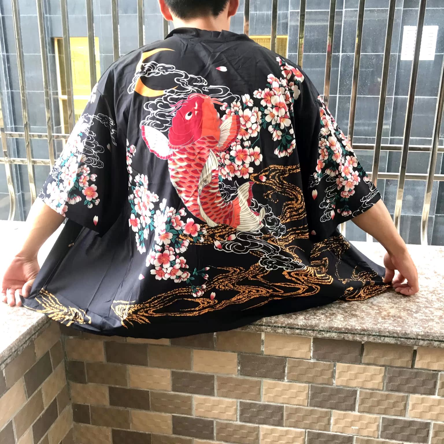 solar system Harajuku Cardigan Large kimono coat Easy Sunscreen Three Quarter Sleeve Robes Hanfu loversin the Men's clothing, Jacket category - from Buy2taobao.com to provide professional Taobao agent buy service