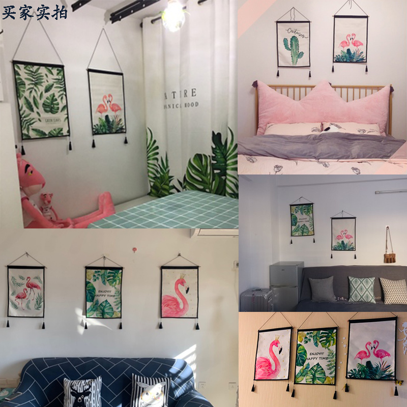 Net Red Apartment reform ins Hanging picture Artifact Nordic decorate Valance bedroom Background cloth Small room arrangementin the Home accessories , Mural category - from Buy2taobao.com to provide professional Taobao agent buy service