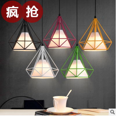 Northern Europe IKEA Diamonds Iron Birdcage a chandelier originality personality Restaurant lights Modern simplicity Bedroom lights Bar counter lamps and lanternsin the Decoration main material , Lamps , Chandelier category - from Buy2taobao.com to provide professional Taobao agent buy service