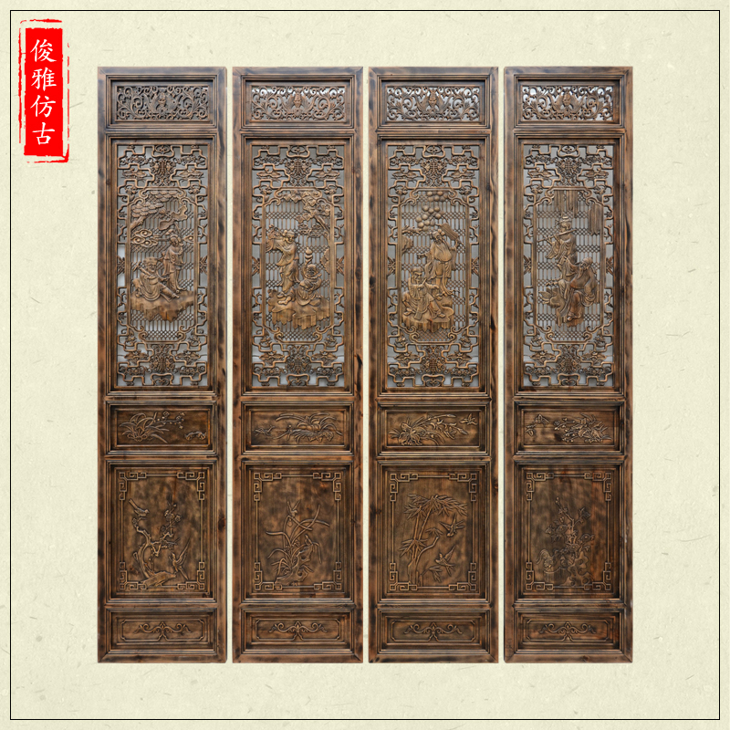 Dongyang Wood carving Entrance partition Xiang Zhangmu Chinese style Folding screen The Eight Immortals combination fold screen Solid wood doorsin the Residential furniture , Screen/Flower Window , Folding screen category - from Buy2taobao.com to provide professional Taobao agent buy service