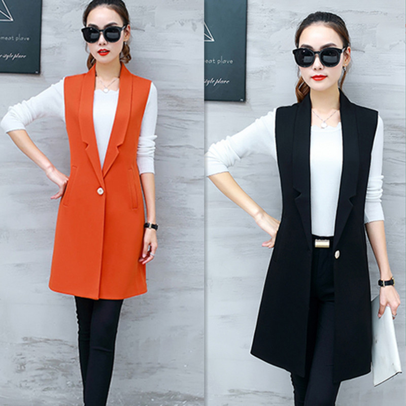 suit Vest Ladies spring and autumn 2019 new pattern Korean Edition Self cultivation Tank Top Vest Mid length version Kanjian jacketin the Women's clothing/Boutique , Maga category - from Buy2taobao.com to provide professional Taobao agent buy service