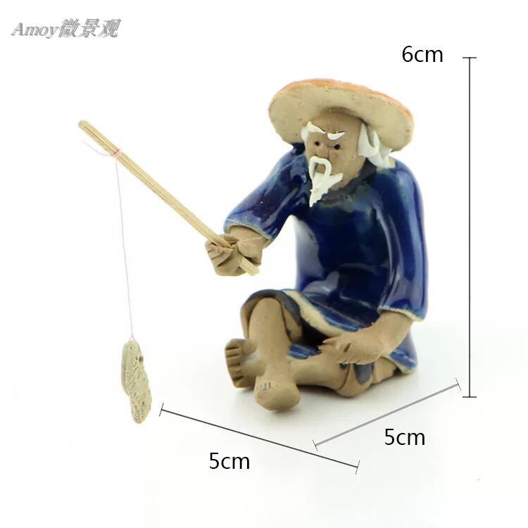 Aquarium fish tank decorate Landscaping bonsai sand table Decoration ceramics JiangTaiGong Fisherman Go fishing Old man 39in the Flower delivery/Flowers simulation/Plants gardening , Creative mini-plant category - from Buy2taobao.com to provide professional Taobao agent buy service