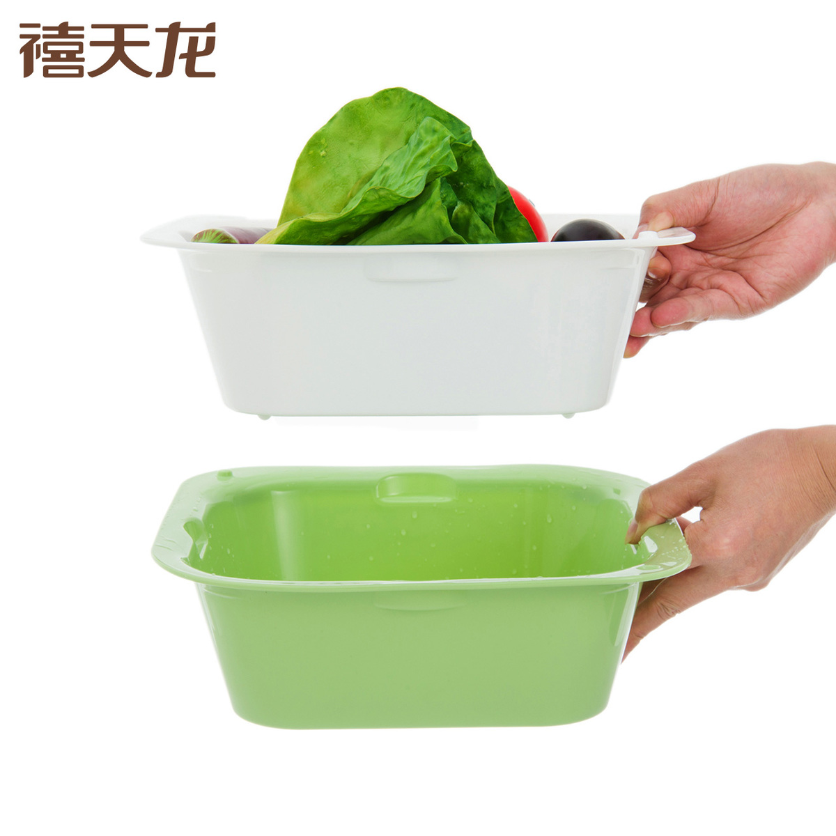 禧天龙正品双层滴水盆水筛控沥水筐洗菜盆限位控水筛盆洗菜蓝在类目 餐饮具, 餐具, 果盆/果盘/果篮中 - 来自Buy2taobao.com提供专业的淘宝代购服务
