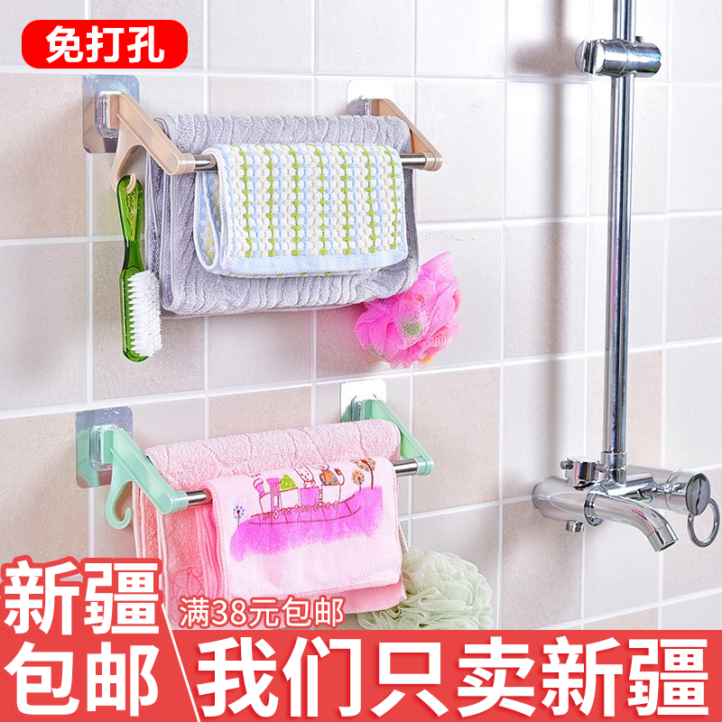 强力贴吸盘毛巾架双杆强力贴吸盘浴巾架卫浴挂件无痕新疆包邮|ruв категории награду материалов, туалетные принадлежности, санитарное оборудование/кулон, 毛巾环 - от Buy2taobao.com для оказания профессиональной услуги покупки агента Taobao