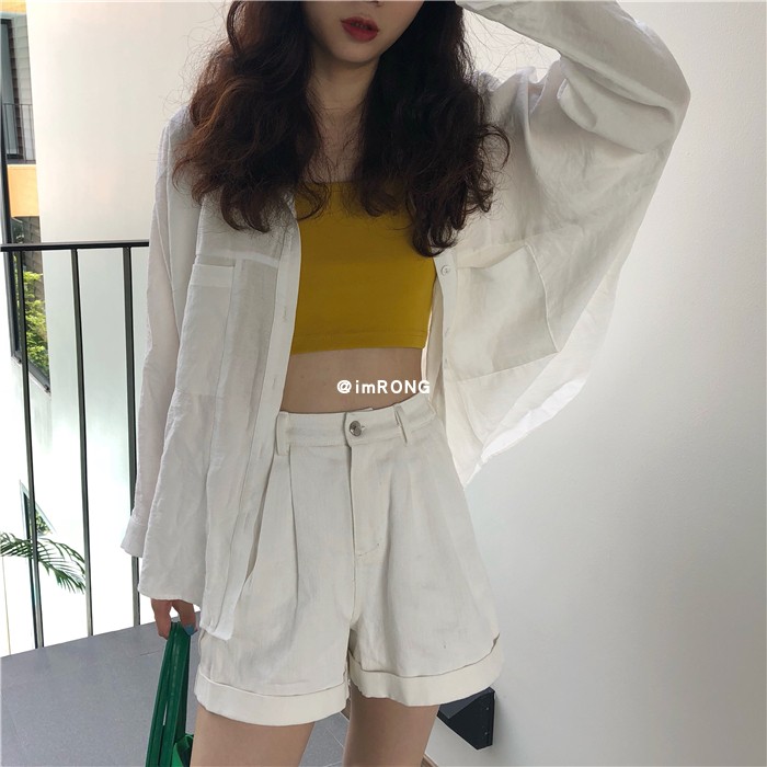 Roundshop | self-control 好穿都不行 leisure time Versatile White cotton Cloth shorts Impenetrablein the Women's clothing/Boutique , Pants , Casual pants category - from Buy2taobao.com to provide professional Taobao agent buy service