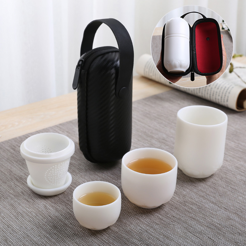 outdoors Portable Kungfu Online travel tea set suit Japanese Simplicity high-grade Suet jade Quikin the Tableware , Tea set , Kung Fu Tea category - from Buy2taobao.com to provide professional Taobao agent buy service