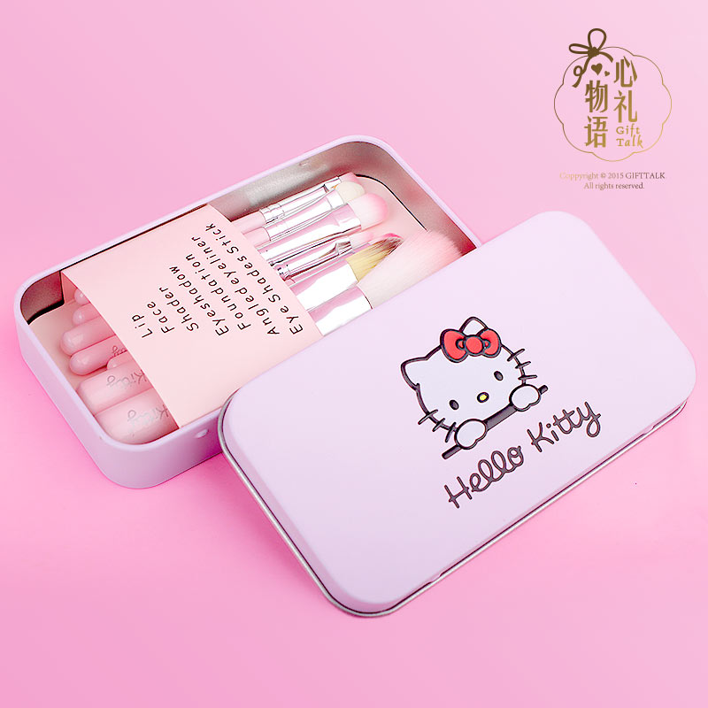 【天天特价】韩版hello kitty化妆刷7件套装粉色可爱实用彩妆工具