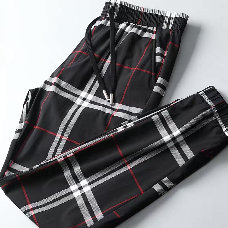 Octave Europe and America Large coffee Style Plaid Light and thin Slip Quick drying Pencil Pants lattice men's wear Close feet trousersin the Men's clothing, Casual pants category - from Buy2taobao.com to provide professional Taobao agent buy service