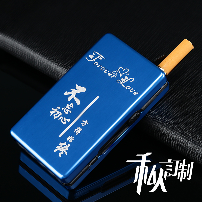 ultrathin 10 originality automatic Cigarette case man Portable Metal personality customized Men and women Cigarette case Letteringin the ZIPPO/Swiss Army Knife/Glasses , Smoking , Cigarette case category - from Buy2taobao.com to provide professional Taobao agent buy service