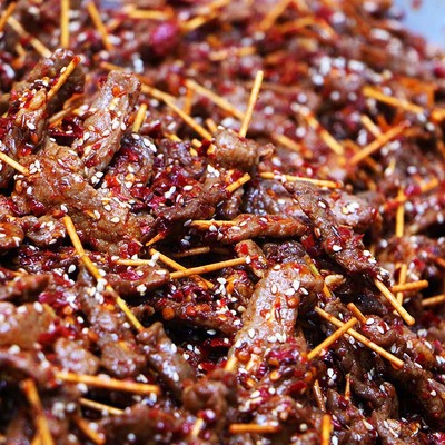 湖南特产邵阳香辣 牙签牛肉 麻辣牙签牛肉即食休闲办公室小吃零食