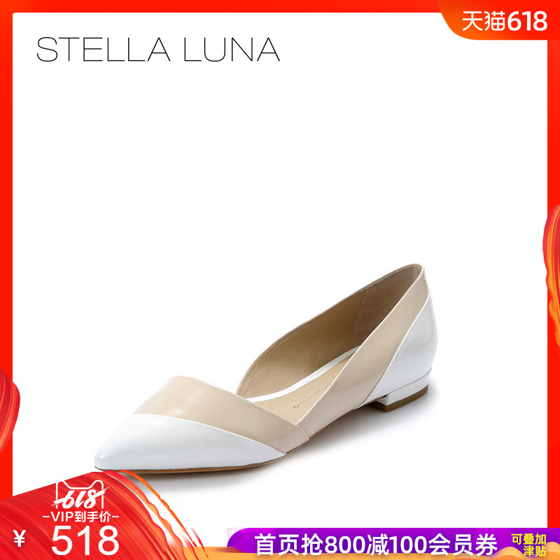 STELLA LUNA设计师款尖头浅口拼接女芭蕾舞职场鞋婚鞋系类鞋女|msdalam kategori Kasut wanita, kasut rendah - dari Buy2taobao.com untuk memberikan perkhidmatan ejen Taobao profesional membeli