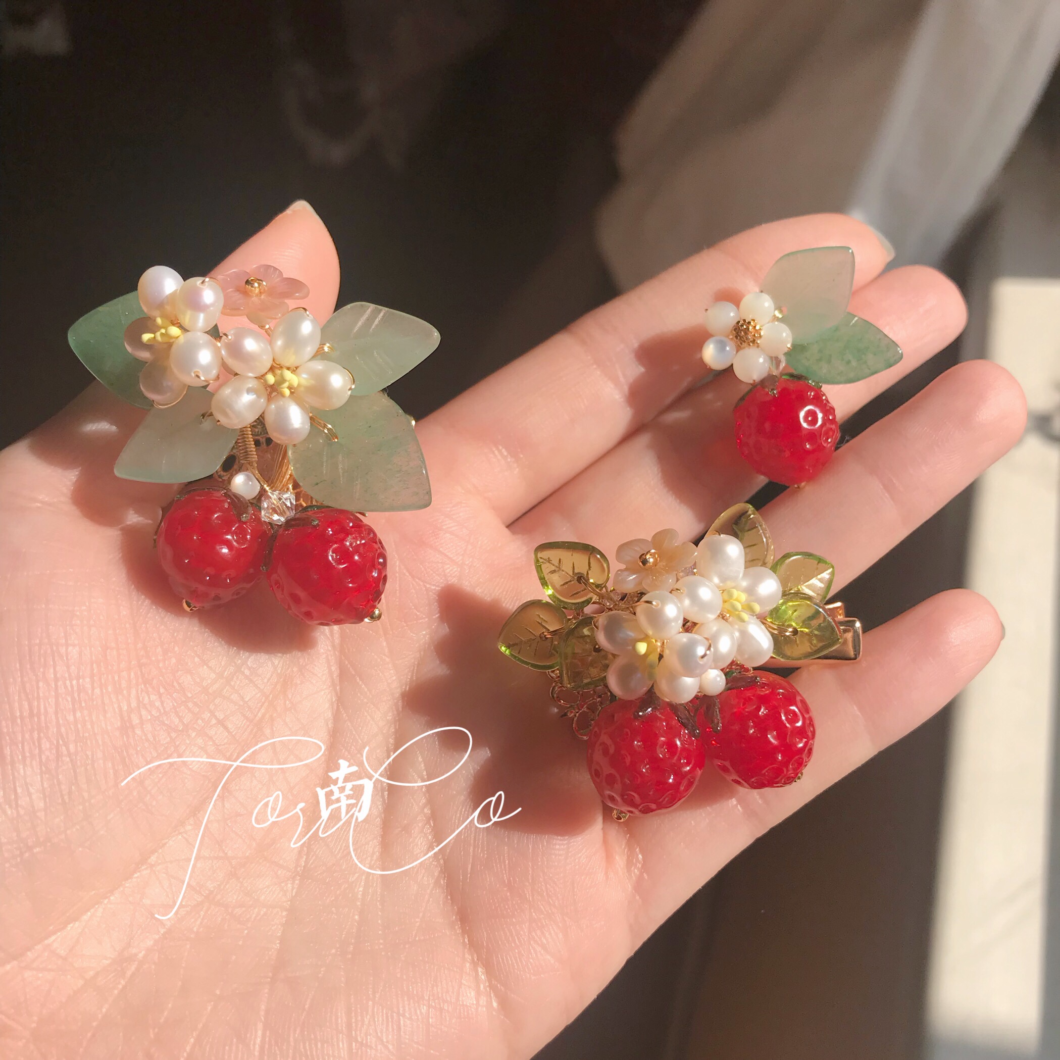 金陵十二钗-南啾-甜甜草莓心发夹耳钉耳夹lolita|ruв категории Украшения,ювелирные изделия, Другие украшения - от Buy2taobao.com для оказания профессиональной услуги покупки агента Taobao