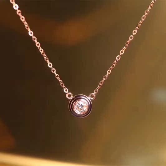 泡泡项链925纯银单钻K金闪钻简约明星同款女锁骨链圆锆石吊坠女在类目 饰品/流行首饰/时尚饰品新, 项链中 - 来自Buy2taobao.com提供专业的淘宝代购服务