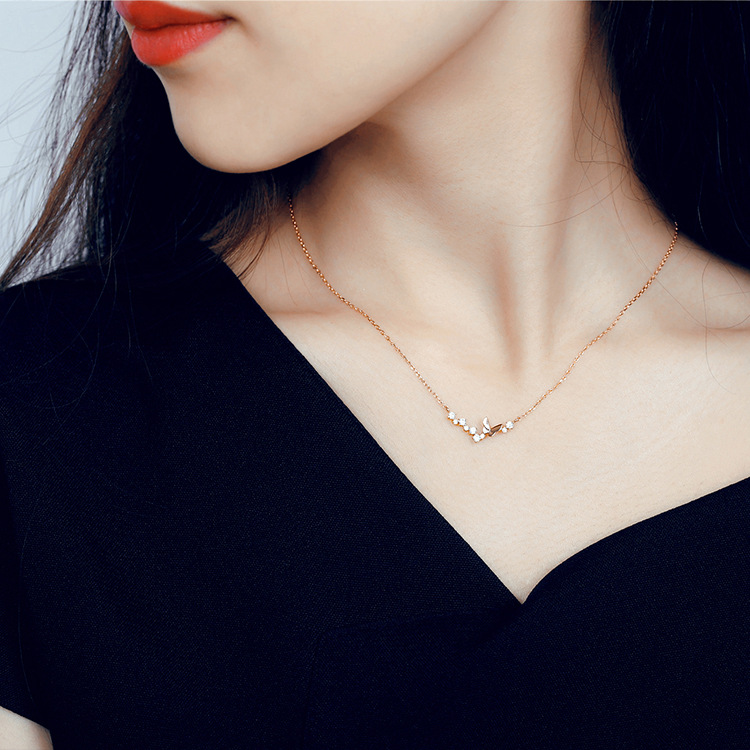 925 Sterling Silver cherry blossoms Pendant butterfly Necklace zircon have cash less than that is registered in the accounts clavicle Pendant Japan and South Korea student personality Sen familyin the Accessories/Fashion Jewelry, Pendant/Pendant category - from Buy2taobao.com to provide professional Taobao agent buy service
