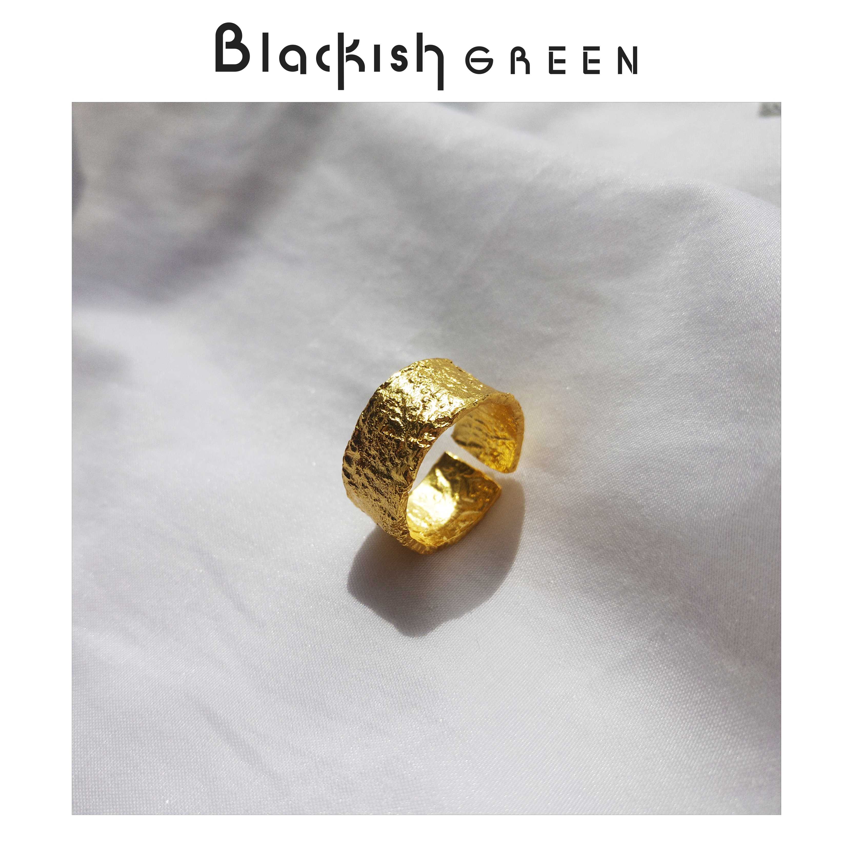【墨绿GREEN】S925纯银 艺术肌理凸凹感金箔褶皱手工开口戒指女在类目 个性定制/设计服务/DIY, 饰品定制, 戒指手链定制中 - 来自Buy2taobao.com提供专业的淘宝代购服务
