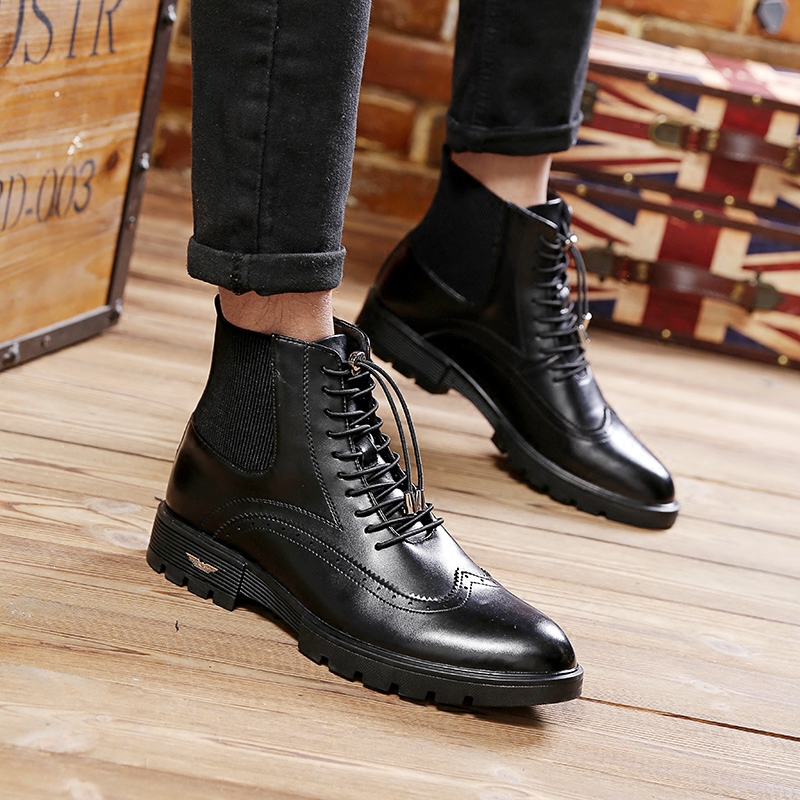 Martin Male boots British Fashion leisure time man Martin shoes Korean Edition Trend Boots Gaobang Men's Shoes Spring Bootsin the Men's Shoes, Boots category - from Buy2taobao.com to provide professional Taobao agent buy service