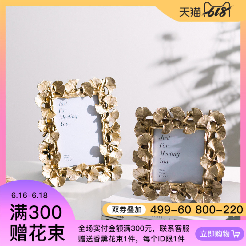 南十字星 欧式创意相框金色树脂摆台 婚纱照复古画框 银杏叶金扣在类目 家居饰品, 相框/画框中 - 来自Buy2taobao.com提供专业的淘宝代购服务
