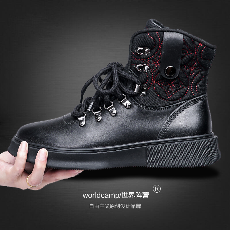 马丁靴男冬季加绒保暖工装靴雪地靴真皮高帮鞋超火国潮百搭男鞋子|msdalam kategori Kasut lelaki popular, but - dari Buy2taobao.com untuk memberikan perkhidmatan ejen Taobao profesional membeli