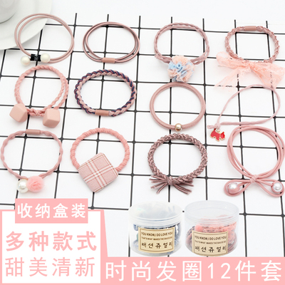 扎头发橡皮筋头绳韩国小清新发绳简约发圈成人发饰个性马尾头饰品