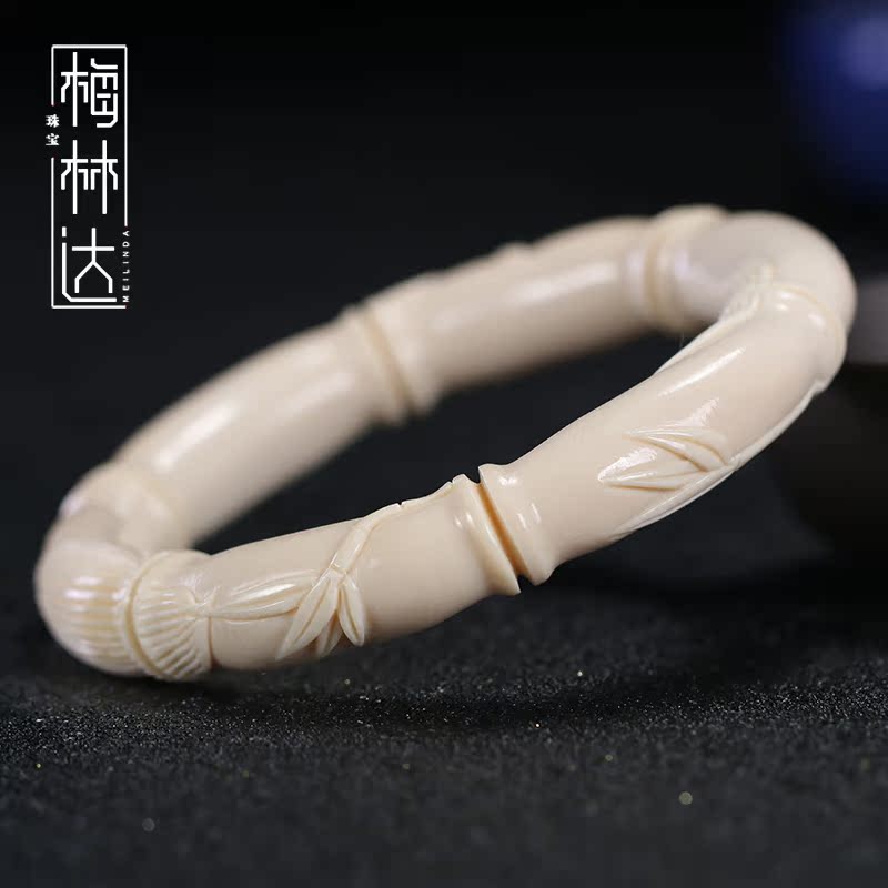 Melinda/梅林达天然猛犸牙雕手镯满纹果冻冰料竹节手镯圆条手镯子|msdalam kategori Aksesori/Barang Kemas Fesyen, gelang - dari Buy2taobao.com untuk memberikan perkhidmatan ejen Taobao profesional membeli