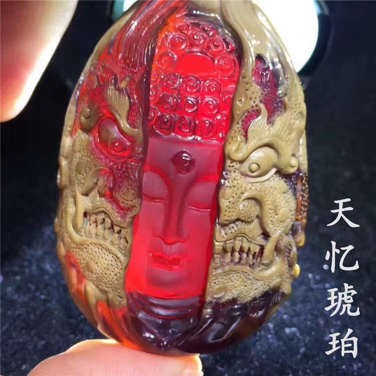 缅甸纯天然琥珀 特色根珀巧雕一念之间 大师雕工收藏佳品吊坠摆件|msdalam kategori barang kemas/berlian/Emerald/emas, amber asli (baru), lain - dari Buy2taobao.com untuk memberikan perkhidmatan ejen Taobao profesional membeli