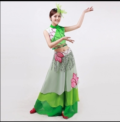 秧歌服裝荷葉演出服新款民族服裝廣場舞腰鼓扇子舞蹈服裝古典服飾在類目 運動/瑜伽/健身/球迷用品, 舞蹈/健美操/體操, 中國古典舞, 古典舞服中 - 來自Buy2taobao.com提供專業的淘寶代購服務