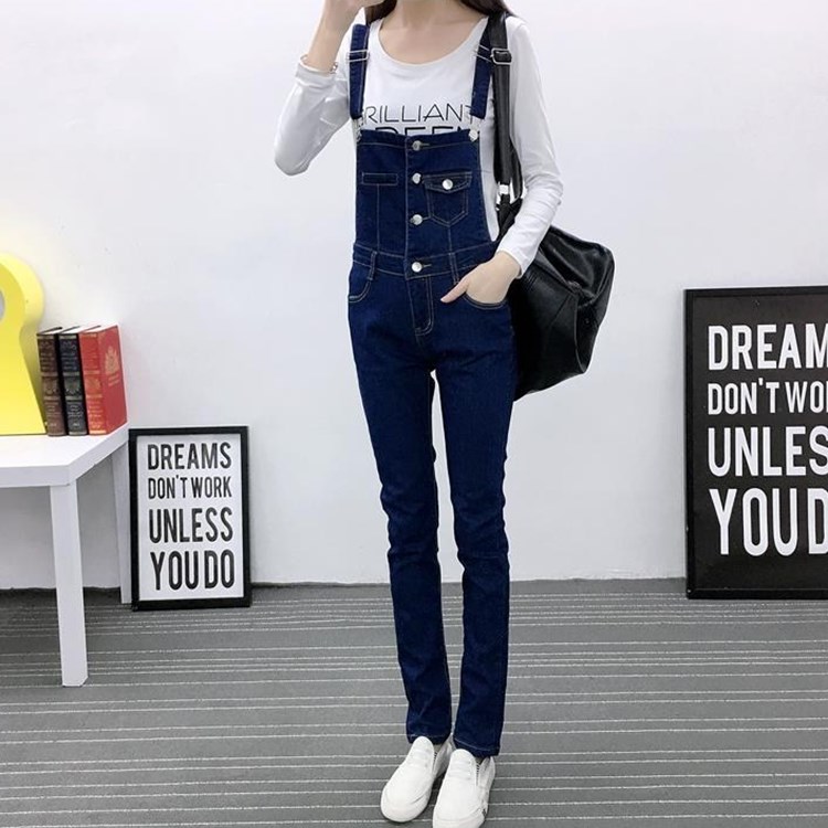 春季新款韩版吊带小脚牛仔背带裤女学院风学生休闲长裤显瘦连体裤在类目 女装/女士精品, 牛仔裤中 - 来自Buy2taobao.com提供专业的淘宝代购服务