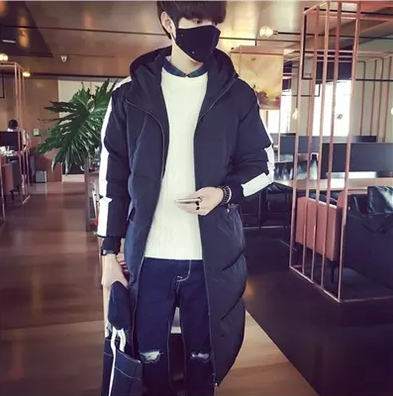 冬季男士中长款加厚羽绒服青年学生潮流情侣韩版修身大码冬装外套在类目 男装, 羽绒服中 - 来自Buy2taobao.com提供专业的淘宝代购服务